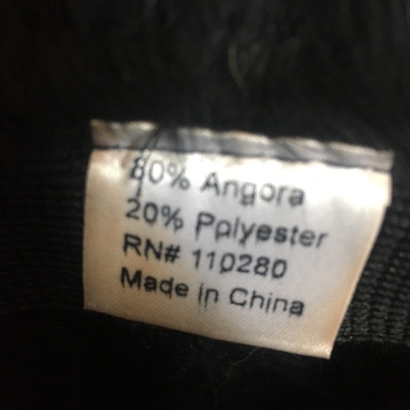 Vintage Black Angora Fur Bucket Hat - Picture 5 of 6